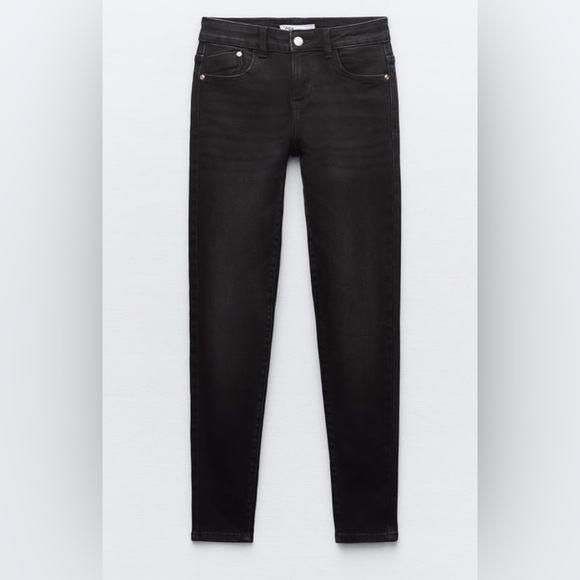 🖤FINAL SALE🖤 Zara Z1975 Skinny Jeans Black Mid Rise Size 2 — Slim Fit Classic - Picture 4 of 11